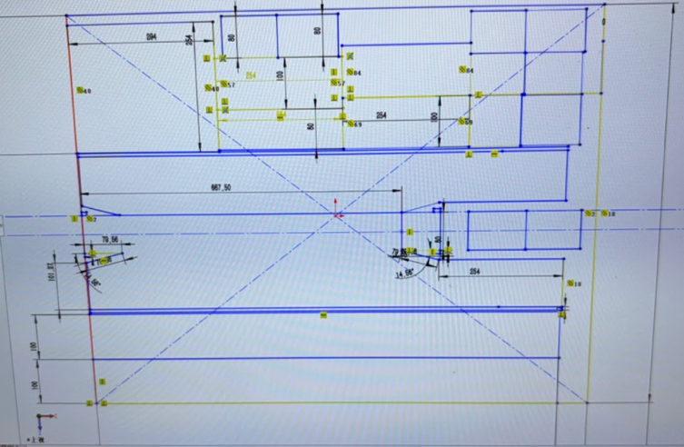 CAD cutting layout for matboard