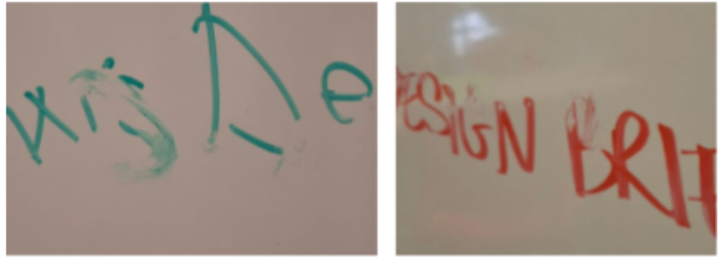 Smudging on whiteboard