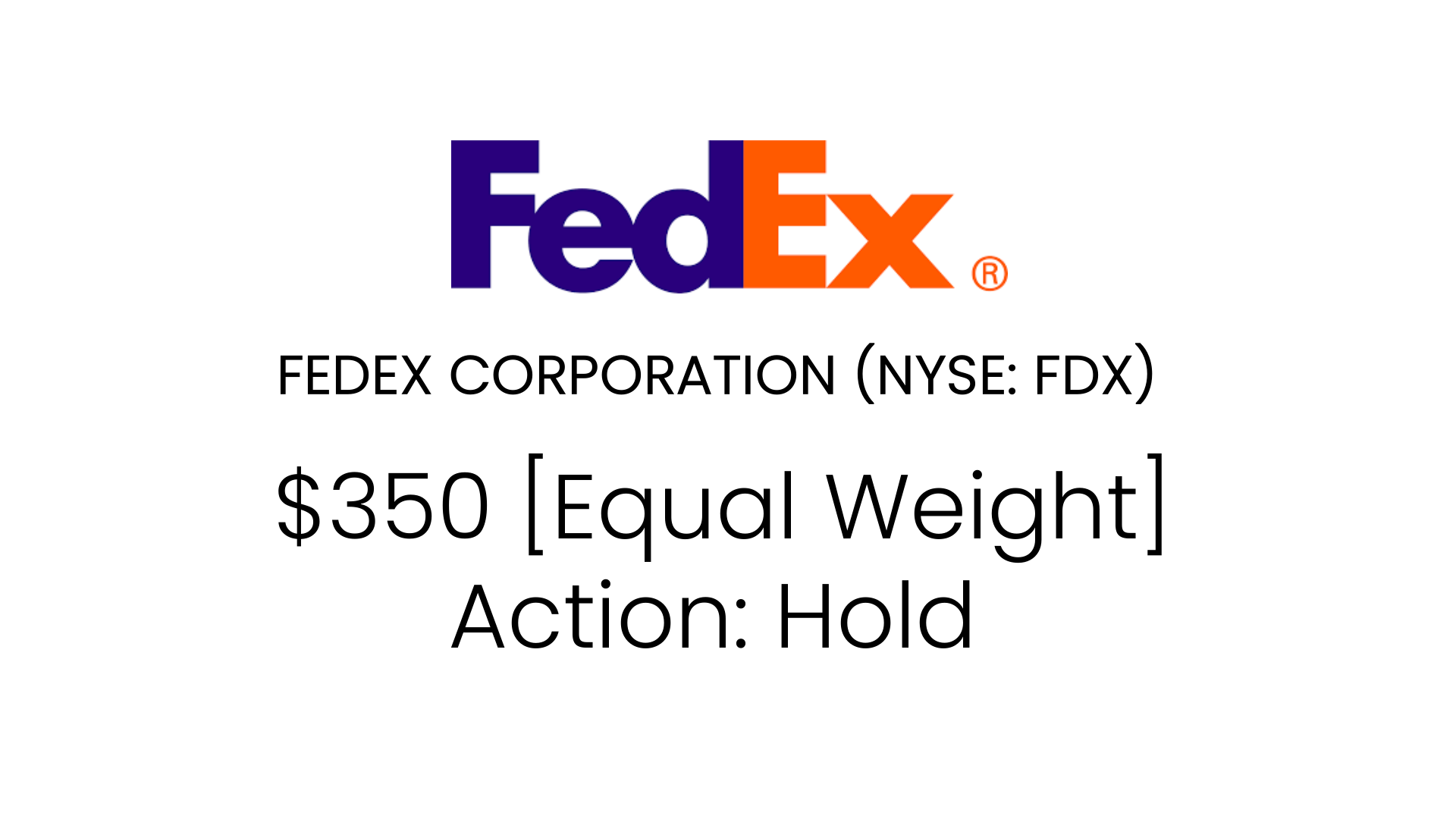 FedEx stock pitch